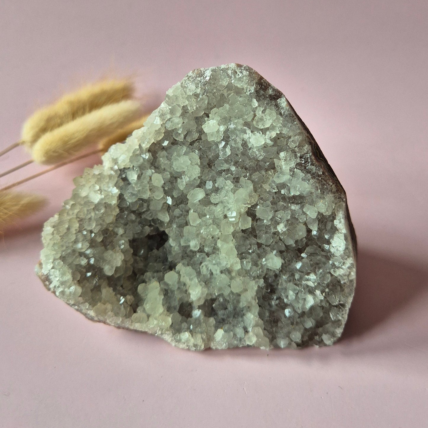 Edelsteen Grijze Amethist Geode van 533 gram – Spirituele Eyecatcher met Krachtige Energie cathedral