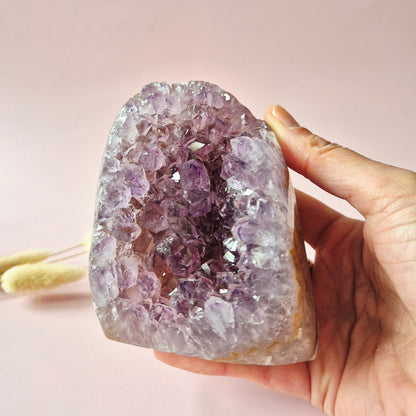 High Quality Amethist Agaat Cluster uit Uruguay – 622 g