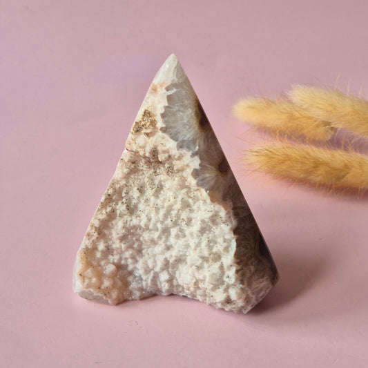 Druzy Agate - Teardrop Drop Standing Gemstone Crystal - C. 158gram