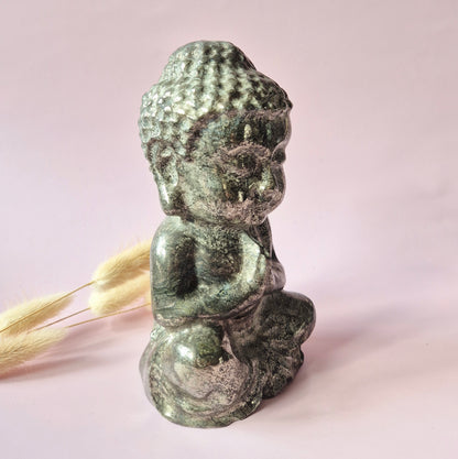 Edelstein Rosenquarz Buddha 5cm