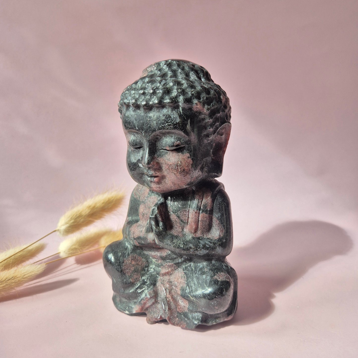 Edelstein Rosenquarz Buddha 5cm