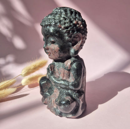 Edelstein Rosenquarz Buddha 5cm