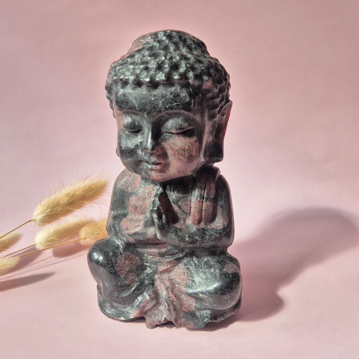 Edelstein Rosenquarz Buddha 5cm