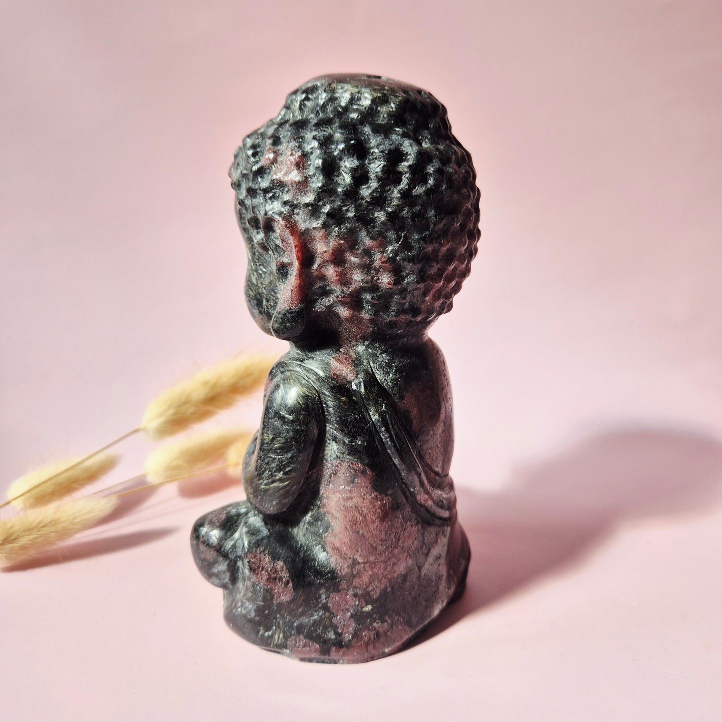 Edelstein Rosenquarz Buddha 5cm