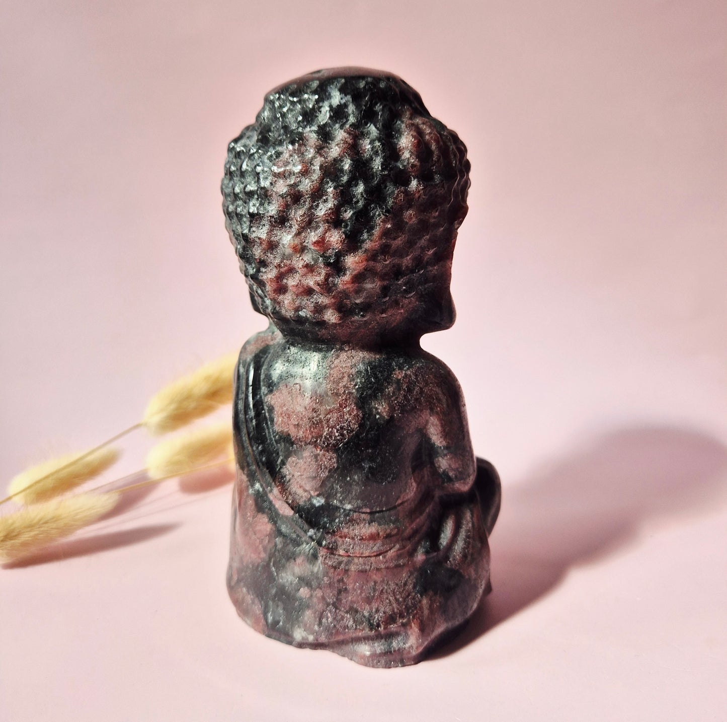 Edelstein Rosenquarz Buddha 5cm