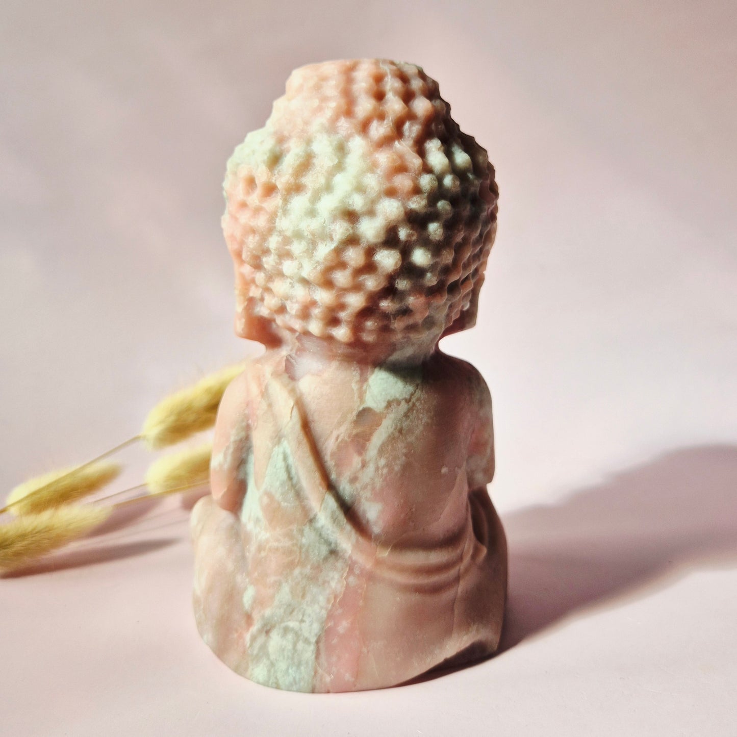 Edelstein Rosenquarz Buddha 5cm