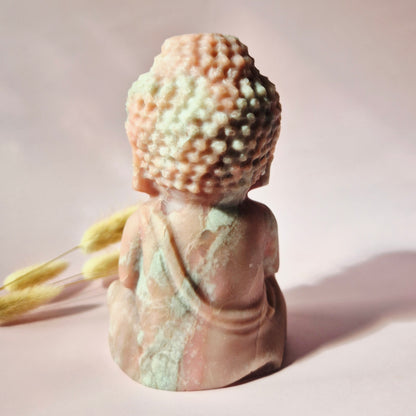 Edelstein Rosenquarz Buddha 5cm