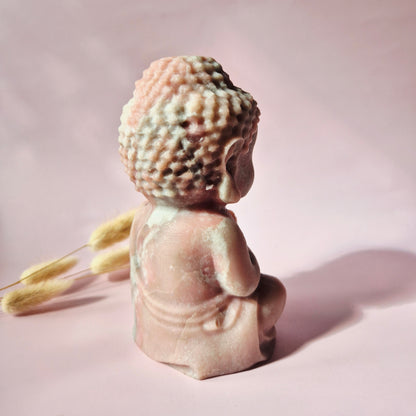 Edelstein Rosenquarz Buddha 5cm