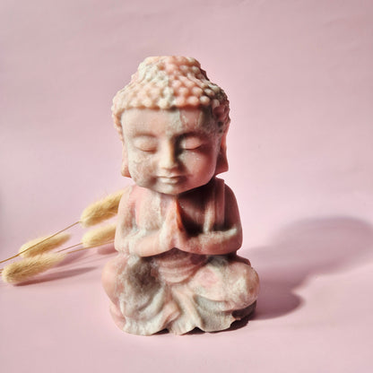 Edelstein Rosenquarz Buddha 5cm