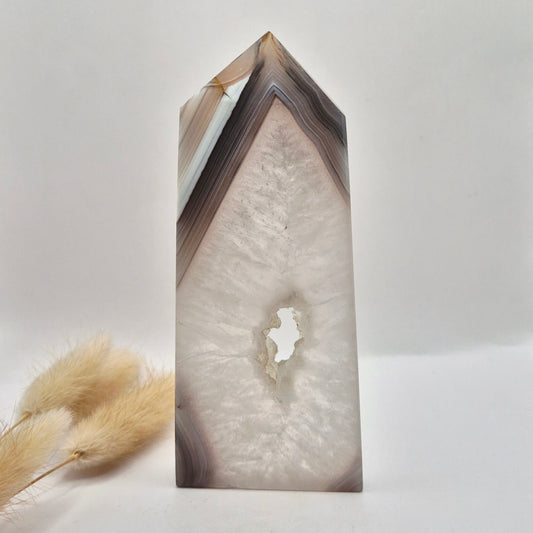Druzy Agate - Teardrop Drop Standing Gemstone Crystal - C. 158gram