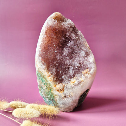 Druzy Pink Amethyst Freeforms &amp; Flames – Magische, sanfte Energie