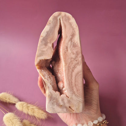 Druzy Pink Amethyst Freeforms &amp; Flames – Magische, sanfte Energie
