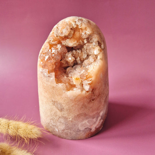 XL A+ Edelsteen Druzy Pink Amethist Geode Freeform van 1290gram Statement Piece