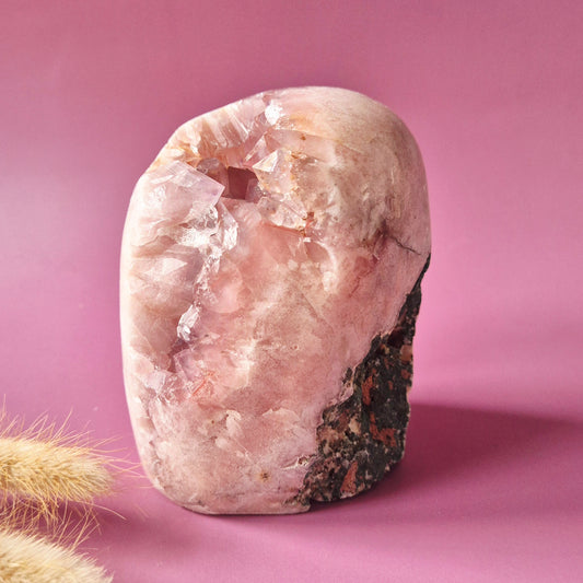 XL A+ Edelsteen Druzy Pink Amethist Geode Freeform van 1002gram Statement Piece