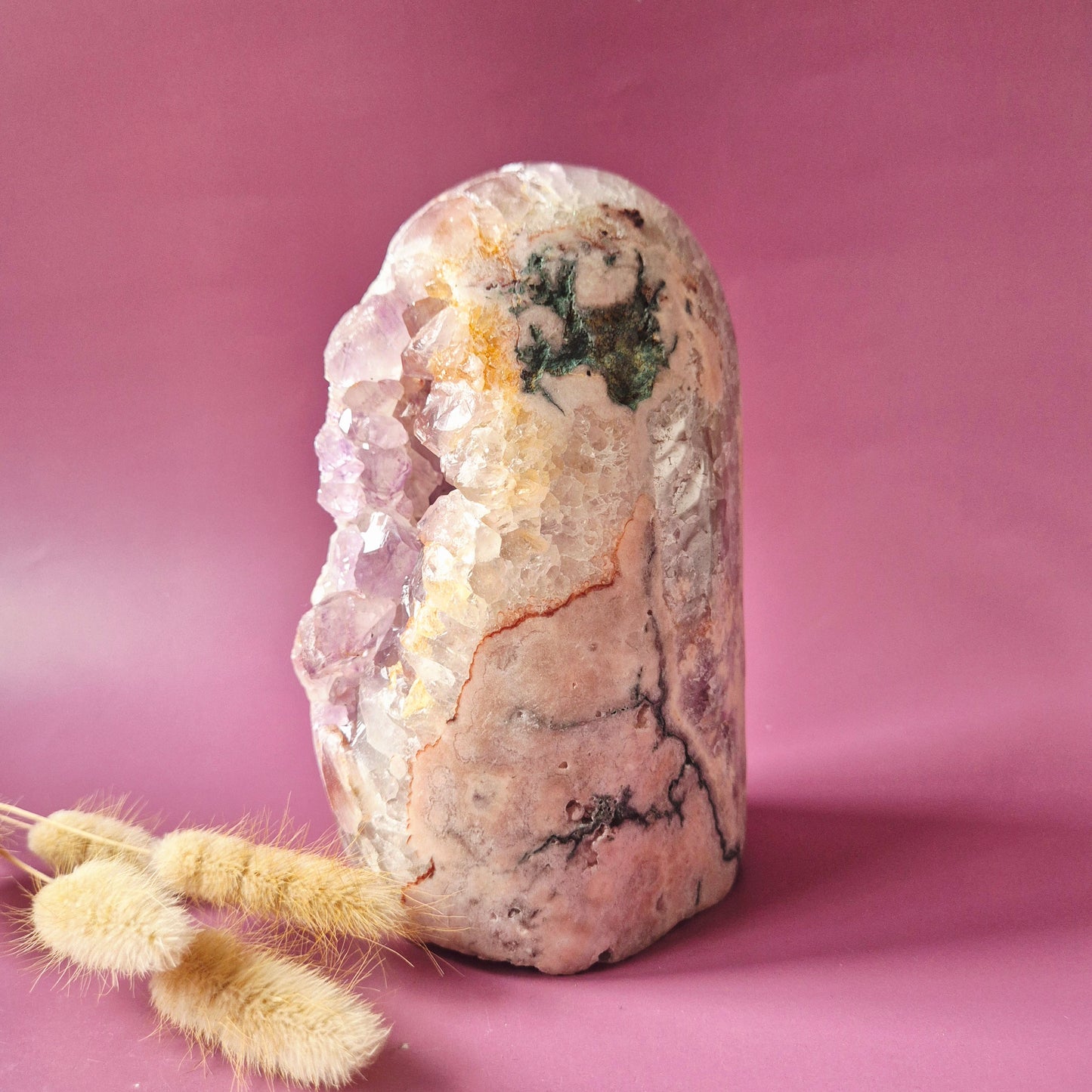 Druzy Pink Amethyst Freeforms &amp; Flames – Magische, sanfte Energie