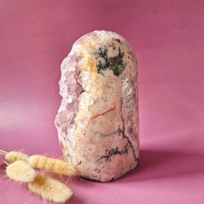 Druzy Pink Amethyst Freeforms &amp; Flames – Magische, sanfte Energie