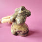 Edelsteinbüste einer Frau (8 cm) - Rosenquarz