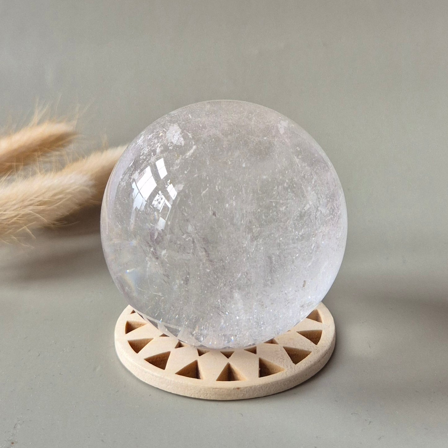 XXL Blue Moonstone Crystal Ball (110 mm | 1600 g) - Blue Moonstone Intuition, Feminine Energy &amp; Spiritual Protection