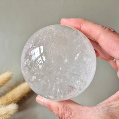 XXL Blue Moonstone Crystal Ball (110 mm | 1600 g) - Blue Moonstone Intuition, Feminine Energy &amp; Spiritual Protection