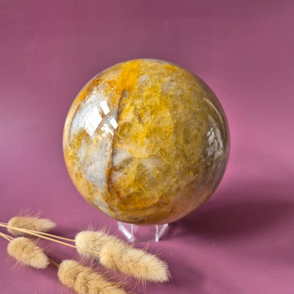 Kristall Edelstein Kugel Moosachat Druzy Kugel 90mm 971g
