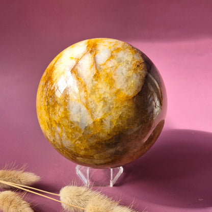 Crystal Gemstone Ball Moss Agate Druzy sphere 85mm - #1 834g