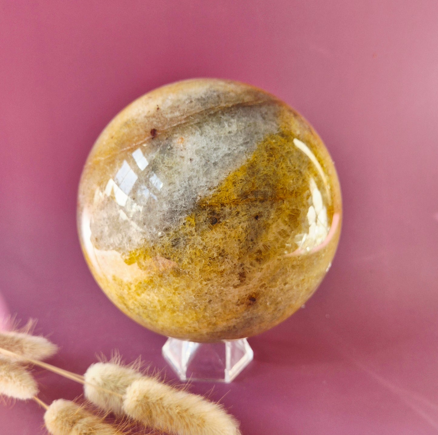 Crystal Gemstone Ball Moss Agate Druzy sphere 85mm - #1 834g