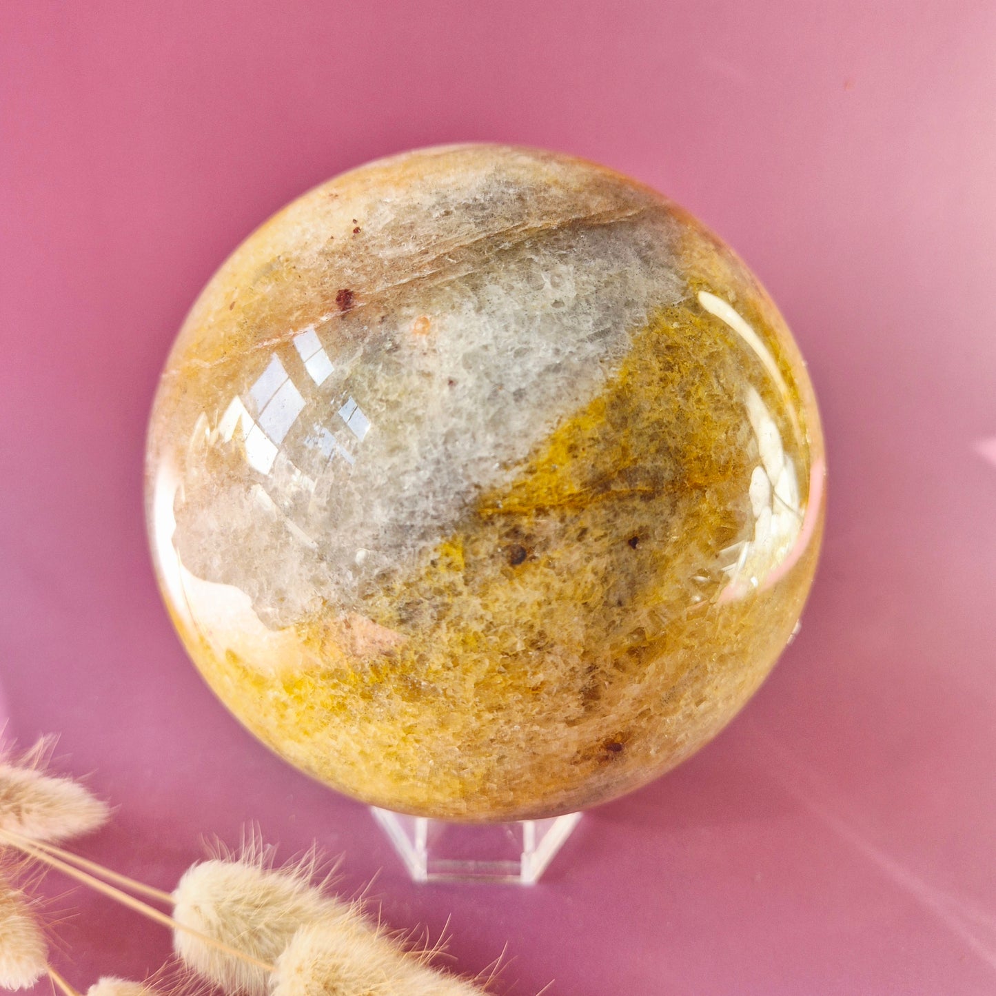 Crystal Gemstone Ball Moss Agate Druzy sphere 85mm - #1 834g