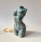 mosagaat vrouwen torso edelsteen beeld 15 cm groene carving