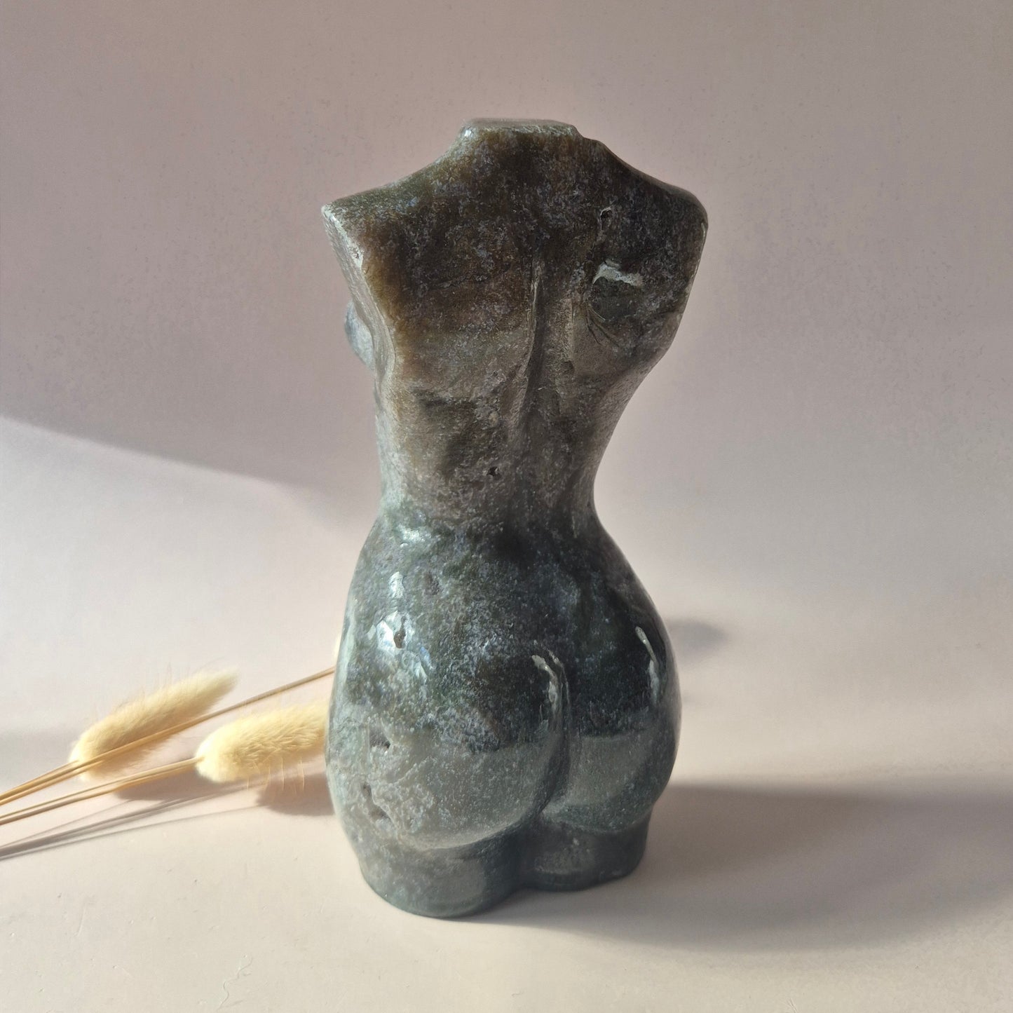 Edelsteinbüste einer Frau (8 cm) - Rosenquarz