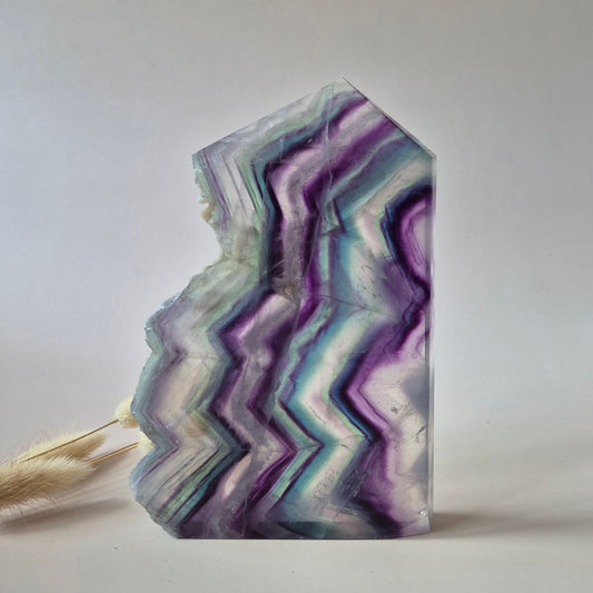Candy Fluoriet sculptuur met ruwe rand - 661g