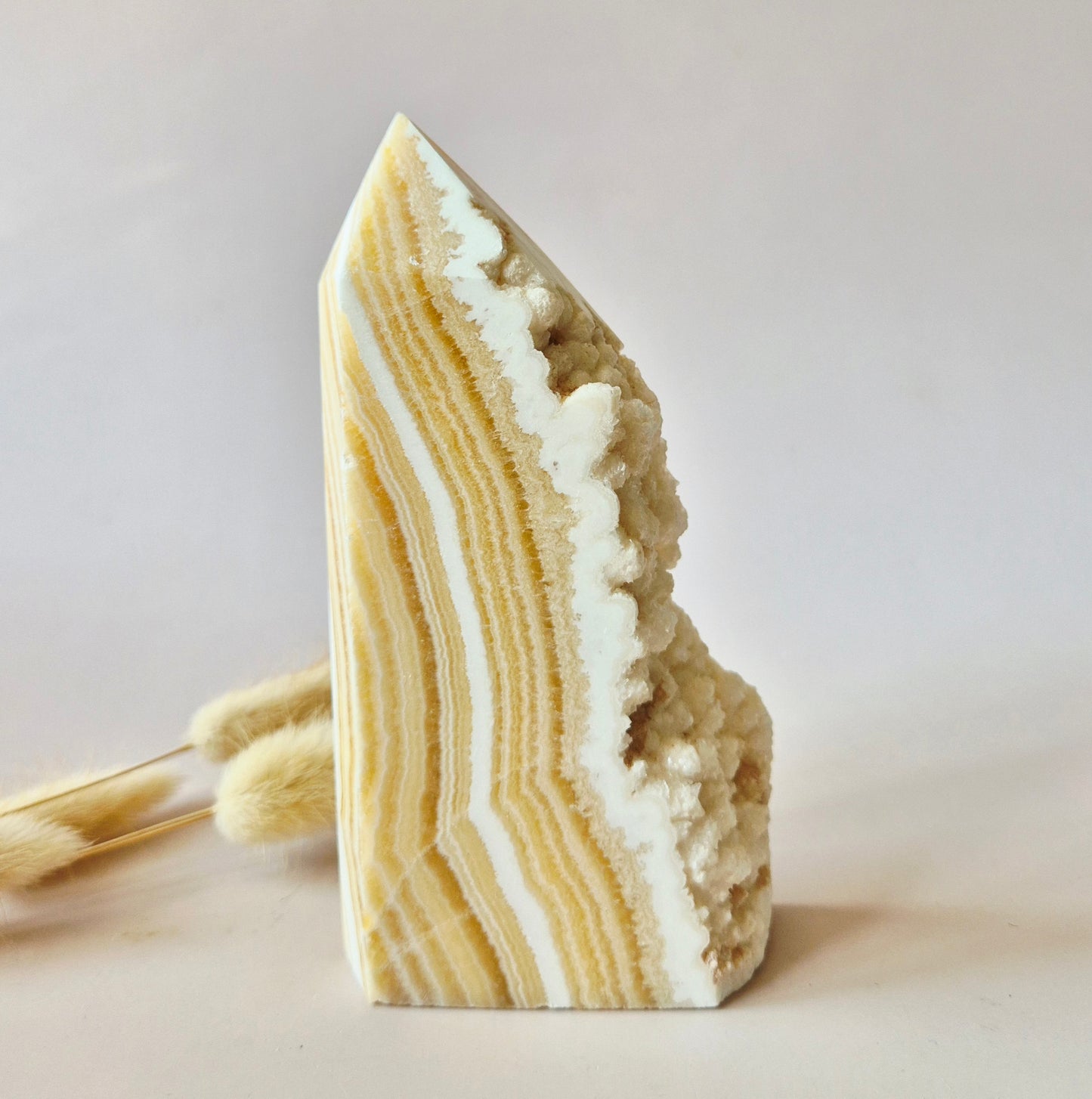 Edelstein Druzy Moosachat Herz auf Metallständer – Nr. 93 230 Gramm