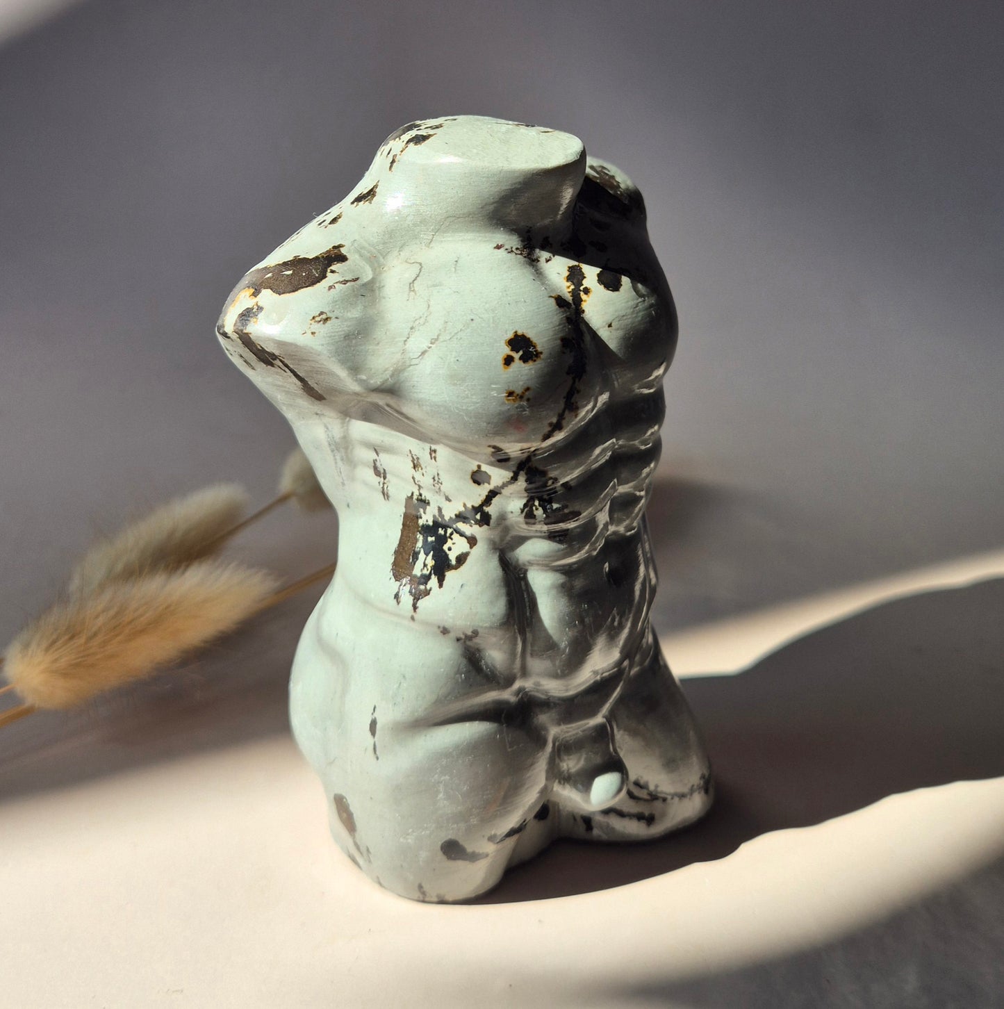 Edelsteinbüste einer Frau (8 cm) - Rosenquarz