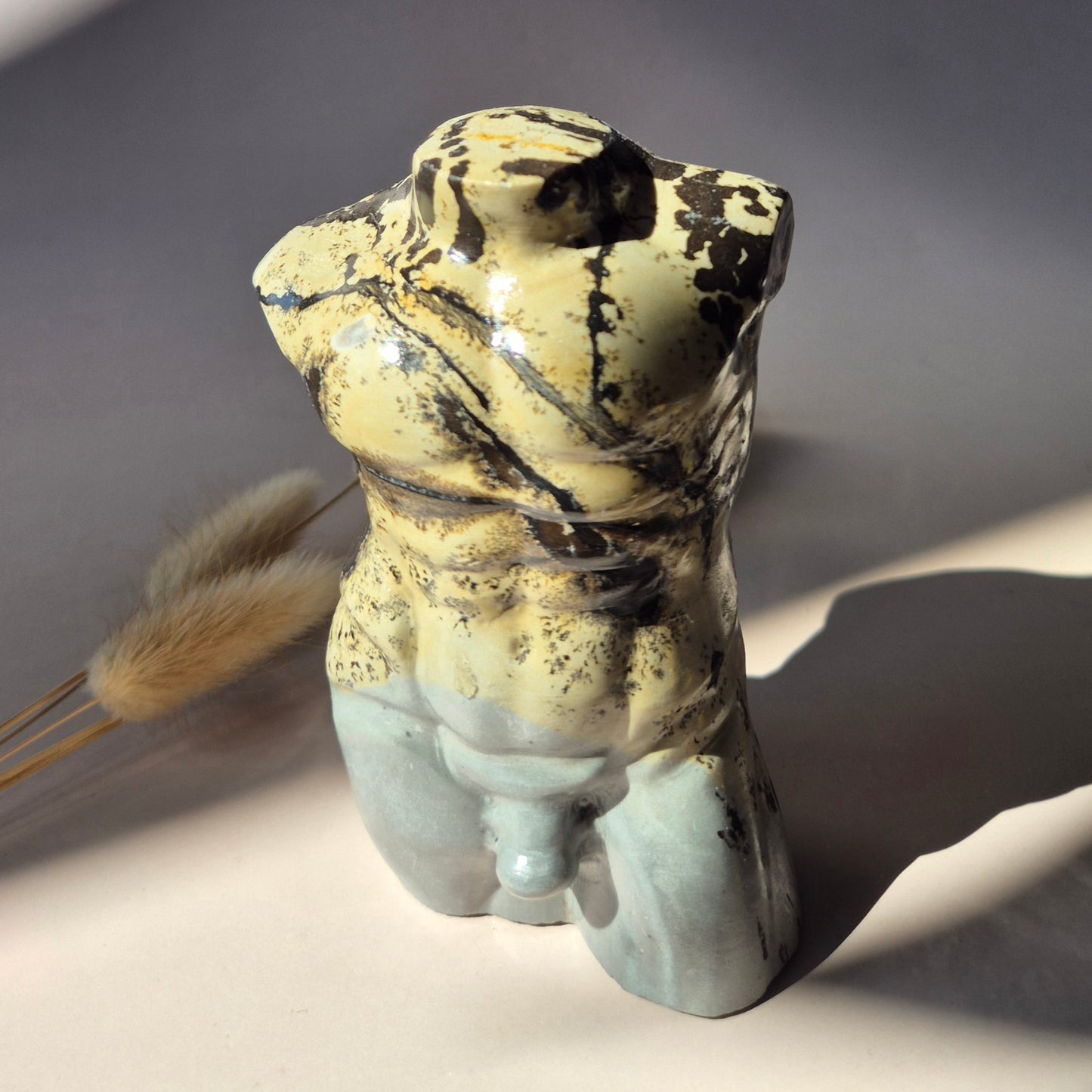 Edelsteinbüste einer Frau (8 cm) - Rosenquarz