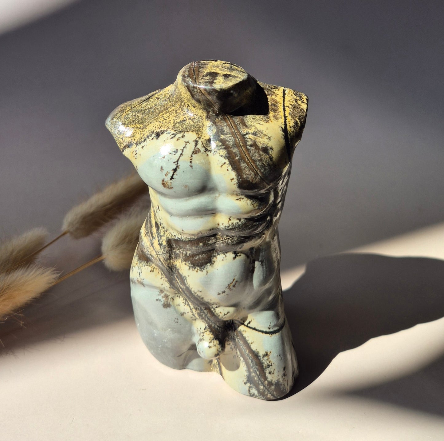 Edelsteinbüste einer Frau (8 cm) - Rosenquarz