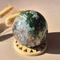 Crystal Gemstone Ball Moss Agate Druzy sphere 85mm - #1 834g