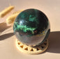Crystal Gemstone Ball Moss Agate Druzy sphere 85mm - #1 834g