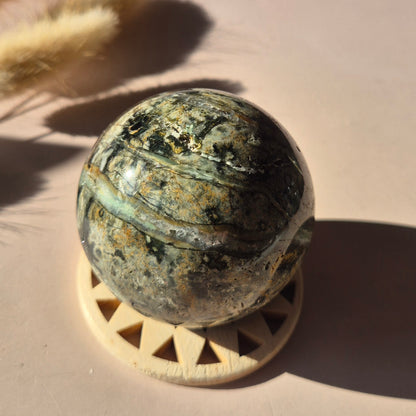 Kristall Edelstein Kugel Moosachat Druzy Kugel 82mm 700g