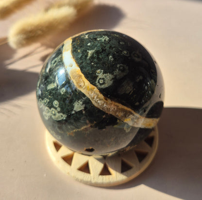 Kristall Edelstein Kugel Moosachat Druzy Kugel 82mm 700g