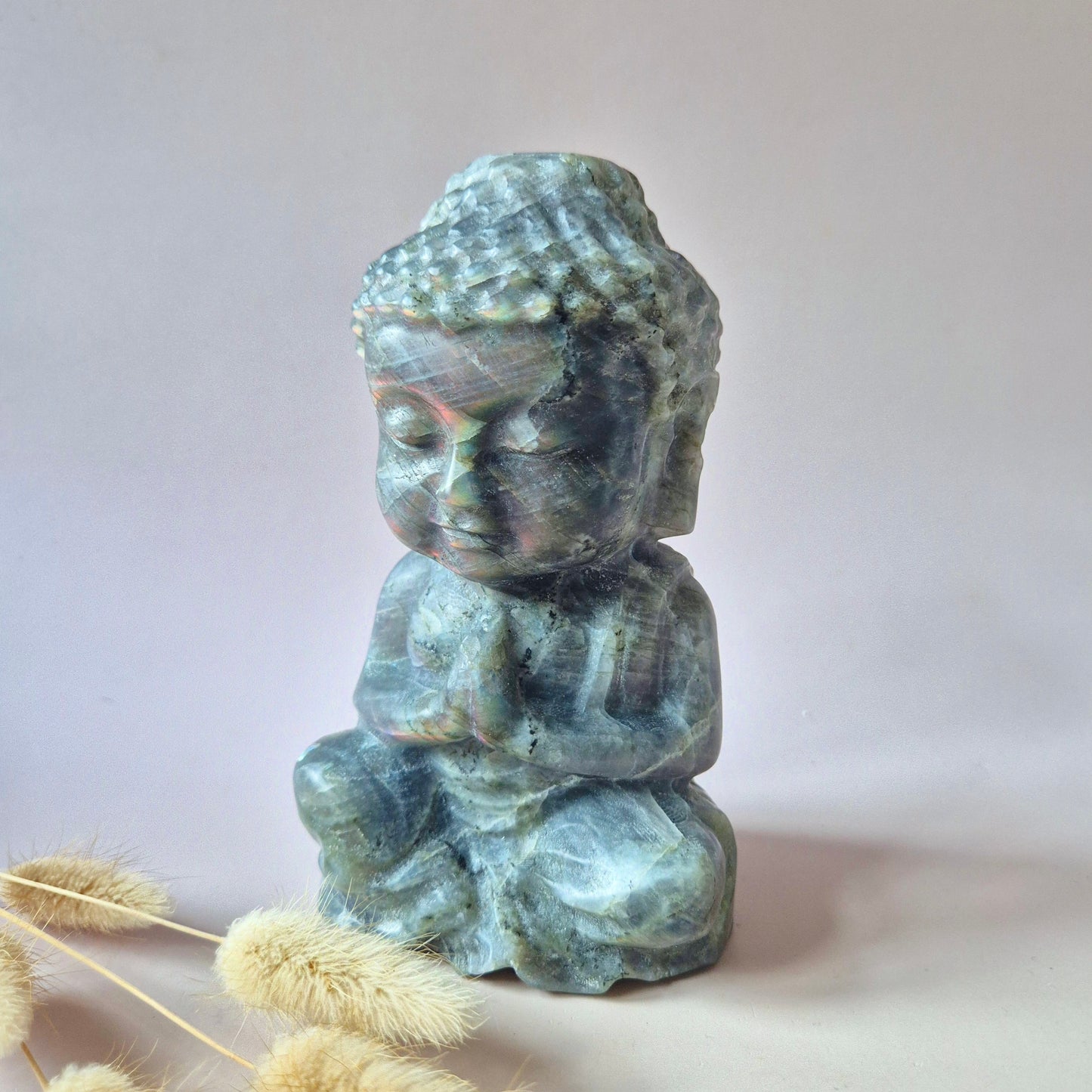 Edelstein Rosenquarz Buddha 5cm
