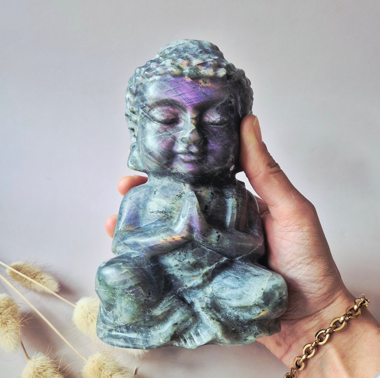 Edelstein Rosenquarz Buddha 5cm
