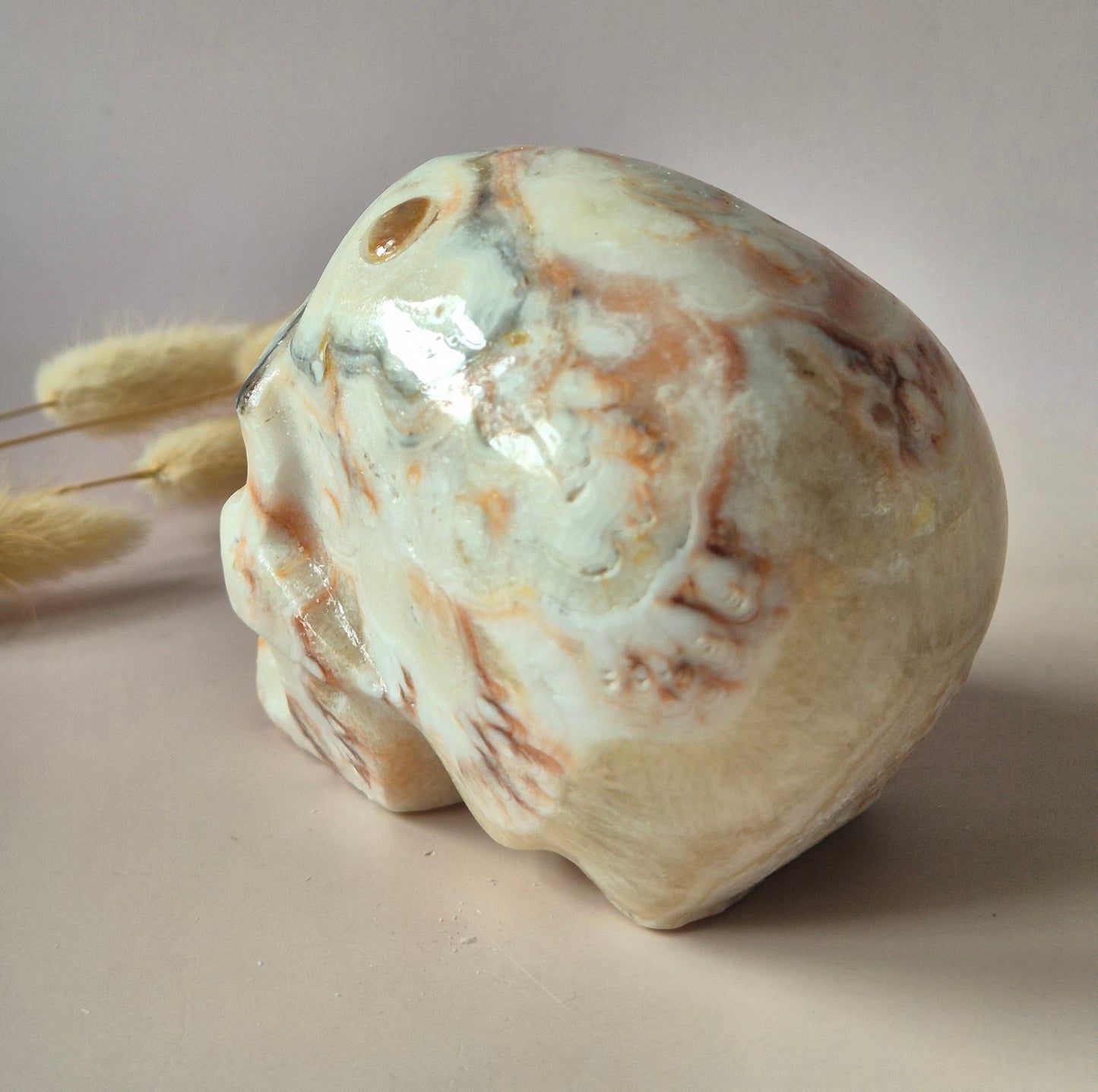 Edelsteinschädel Candy Fluoritschädel #8 | 374g – 7,5x6x5cm