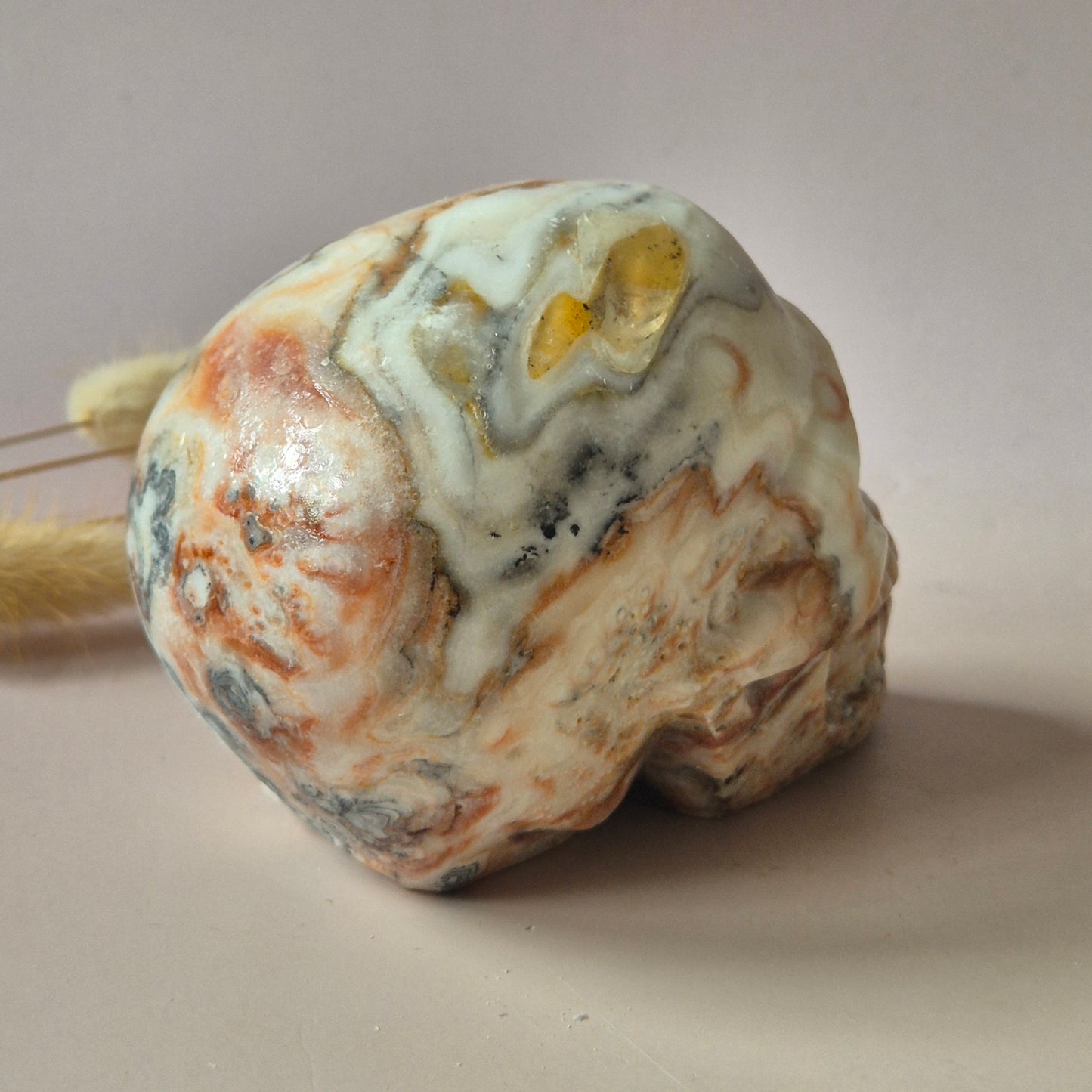 Edelsteinschädel Candy Fluoritschädel #8 | 374g – 7,5x6x5cm