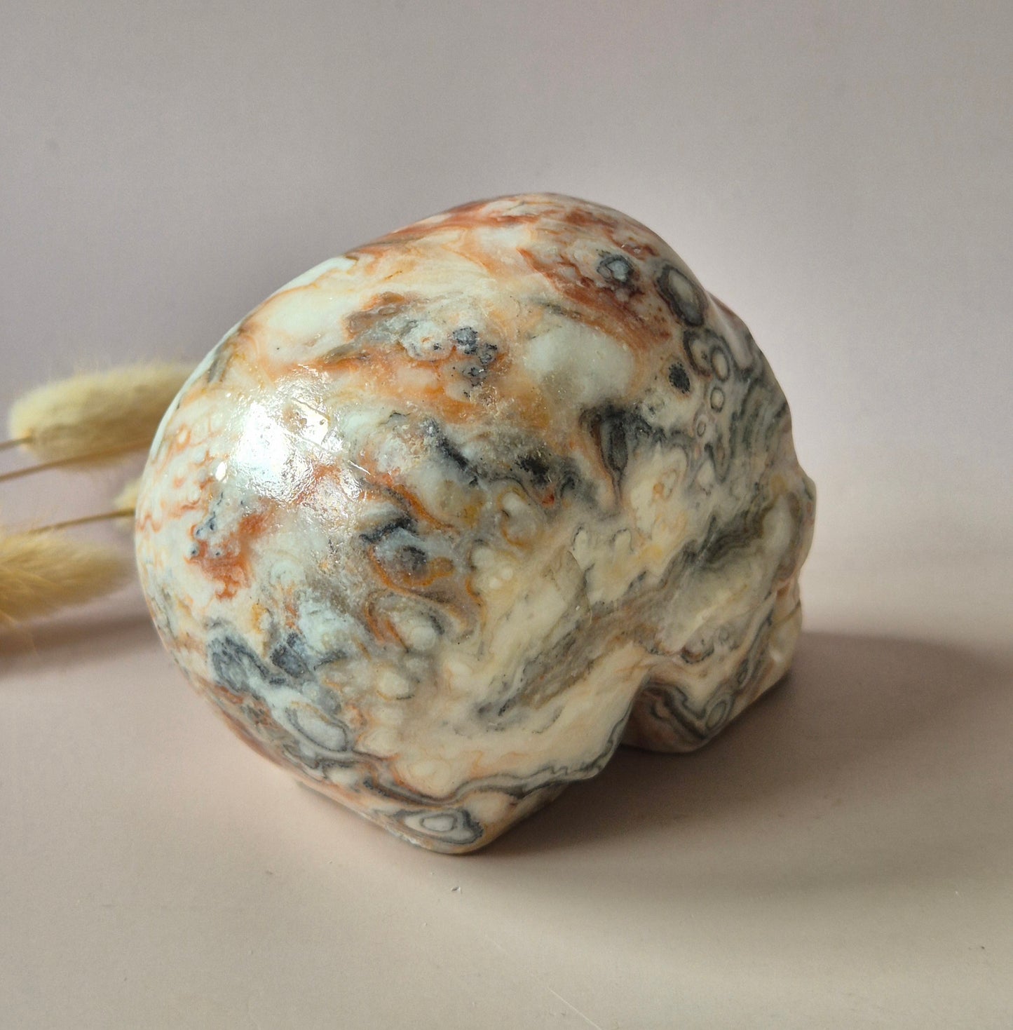 Edelsteinschädel Candy Fluoritschädel #8 | 374g – 7,5x6x5cm