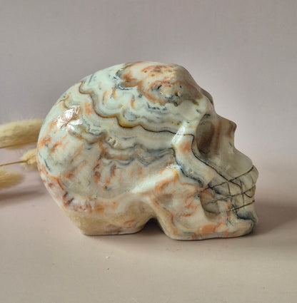 Edelsteinschädel Candy Fluoritschädel #8 | 374g – 7,5x6x5cm