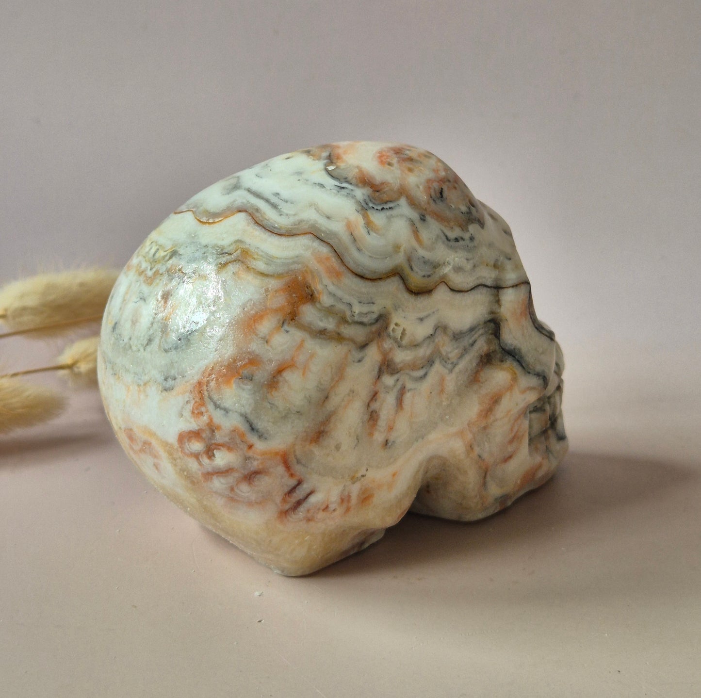 Edelsteinschädel Candy Fluoritschädel #8 | 374g – 7,5x6x5cm