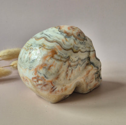 Edelsteinschädel Candy Fluoritschädel #8 | 374g – 7,5x6x5cm