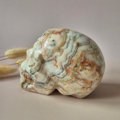 Edelsteinschädel Candy Fluoritschädel #8 | 374g – 7,5x6x5cm