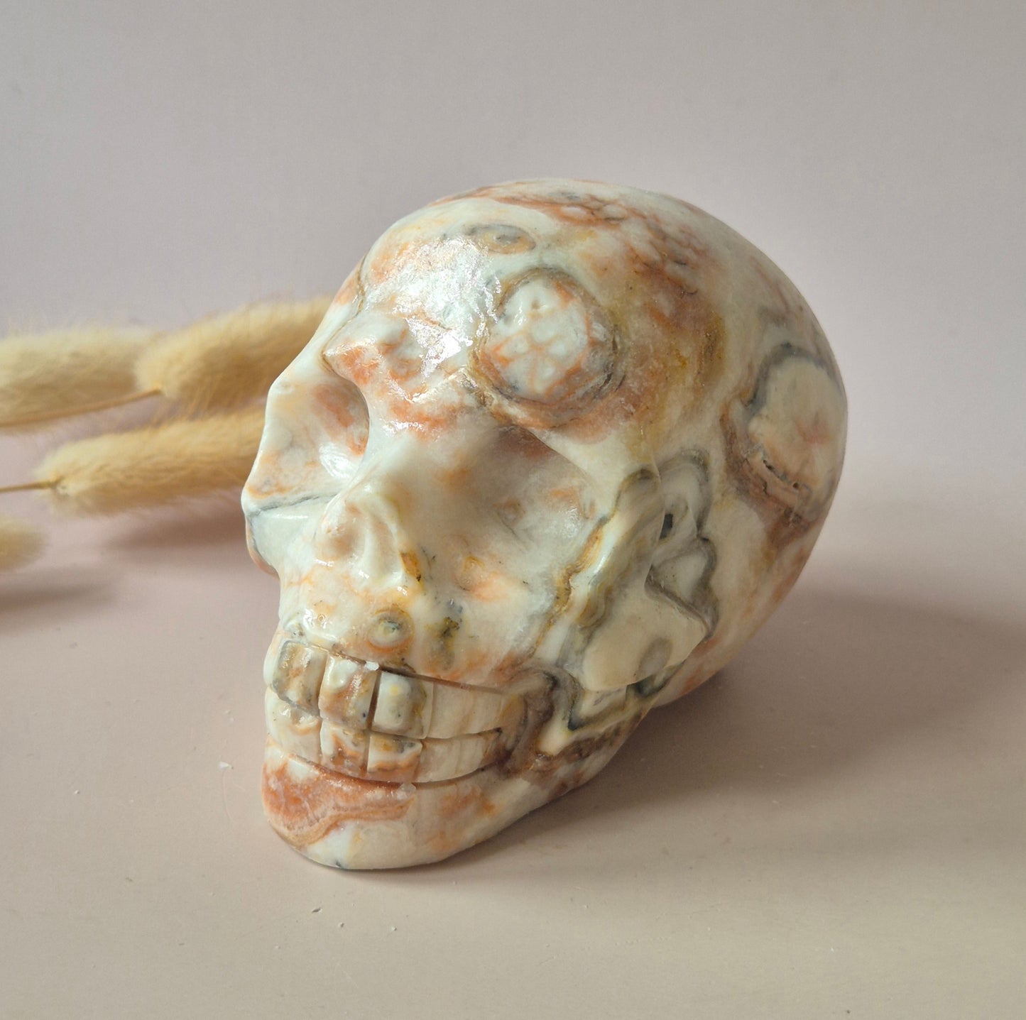 Edelsteinschädel Candy Fluoritschädel #8 | 374g – 7,5x6x5cm
