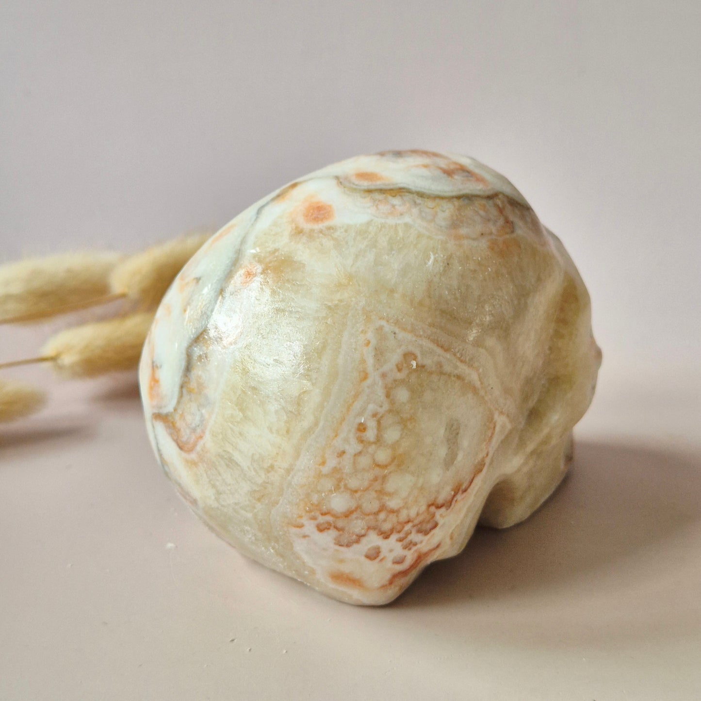 Edelsteinschädel Candy Fluoritschädel #8 | 374g – 7,5x6x5cm