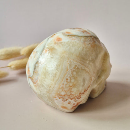 Edelsteinschädel Candy Fluoritschädel #8 | 374g – 7,5x6x5cm